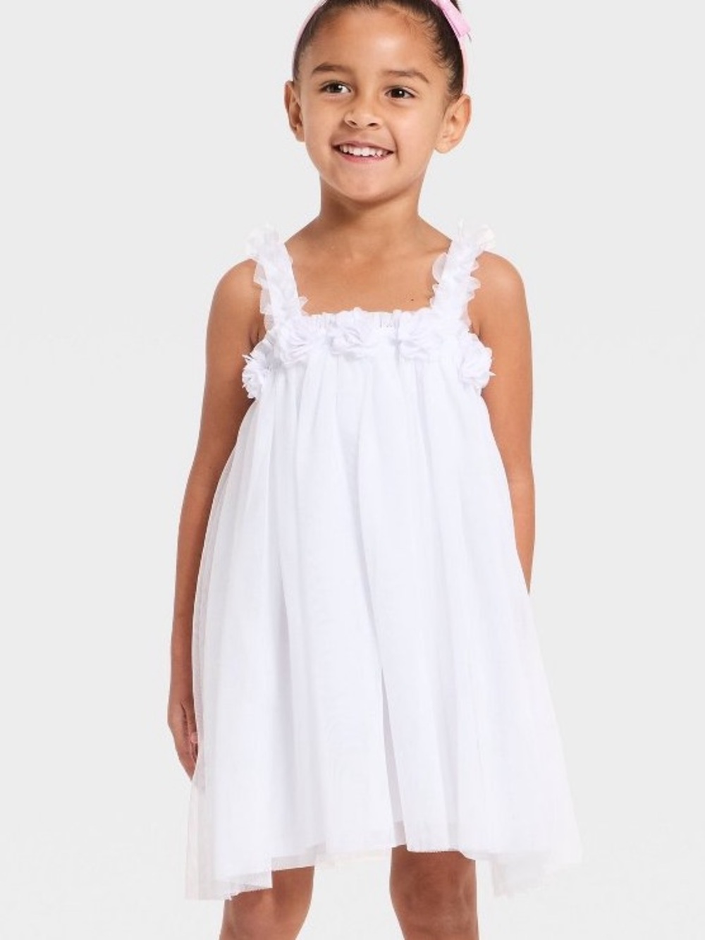 Toddler Girls' Mad Engine Tulle
Dress - White 12M new 🆕